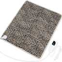 Heating Pad,Electric Heating Pads for Back,Hot Heated Pad for Abdomen,Shoulder,Knee,Multiple Temp and Auto Shut Off (20" x 24", Leopard Print)