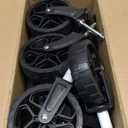 ROSONG Collapsible Wagon Cart with Wheels Foldable - Folding Utility Heavy Duty Wagons Carts for Grocery Sports Garden Shopping Camping Wheelbarrows (Black, 120L)