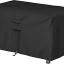 SHINESTAR Rectangle Fire Pit Cover, Fits for 46-48 Inch Gas Fire Table, Waterproof and Windproof, 48 x 28 x 24 Inches, Black