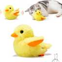 Potaroma Cat Toys Rechargeable Flapping Duck with SilverVine Catnip, Lifelike Quack Chirping, Touch Activated Kitten Kicker Plush Interactive Exercise Toys for All Breeds (4 Inch)