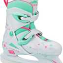 Lake Placid Boys Nitro 8.8 Adjustable Ice Skates (Medium (1-4), White/Mint)