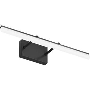 Aipsun 24 inch Black LED Vanity Light Adjustable Modern Bathroom Vanity Light Fixtures Over Mirror 5500K, 23.6 in