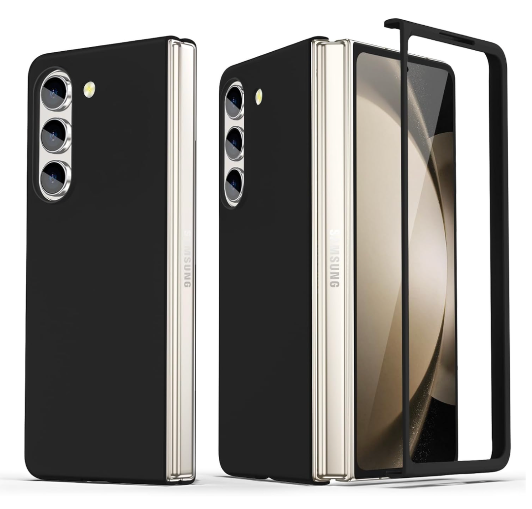 2 x Compatible for Samsung Galaxy Z Fold 6 Case, Ultra-Thin Silky Hard PC Matte Bumper Cute Pretty Phone Case Cover for Samsung Galaxy Z Fold 6 5G, Army Green(12-49)