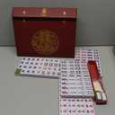 Yellow Mountain Imports Chinese Mahjong Set  Rouge Heritage  146 Medium Tiles, Professional Set for Chinese-Style Play [ ] (Green)