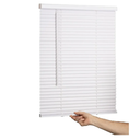 LOTUS & WINDOWARE Cordless Mini Blind, 1" Vinyl Slats, 22" Wide x 48" Long - White, Window Blinds for Home and Office, Interior Door Blinds - Light Filtering
