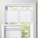MiLin No Tools Top Down Bottom Up Cellular Shades Cordless No Drill Blinds for Windows Shades for Home Indoor Blinds and Shades - Light Filtering White 22 1/2" W x 48" H, 22.5"W x 48"H