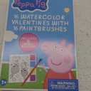 Peppa Pig 16 WATERCOLOR VALENTINES WITH 16 PAINTBRUSHES Pack of 2