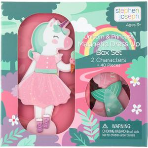 Stephen Joseph, Magnetic Dress Up Doll Unicorn and Princess