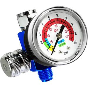 LE LEMATEC Air Compressor Regulator & Flow Control Valve with Pressure Gauge - for Pneumatic Tools, Spray Painting, Tire Inflation, 1/4 NPT, 0-150 PSI