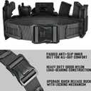Battle Molle Belt Military Grade, Newly Upgrade Quick Release Buckle 2.0" Tactical Belt, Law Enforcement Duty Belts (Black, M)