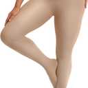 Vertvie Plus Size Fleece Lined Tights for Women Thermal Pantyhose Winter Warm Thick Tights High Waisted Opaque Leggings (3X-Large-4X-Large, Natural)