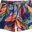 maamgic Mens Swim Trunks 5" Quick Dry Beach Shorts Bathing Suits with Mesh Lining Pockets, XS