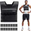 Adjustable Weighted Vest for Men Women, 20lb 30lb 45lb 60lb Weight Vest with 20 Removable Weights, Heavy Duty Running Vest with Reflective Strips for Walking Strength Training Calisthenics, 20 Lbs-sandbags