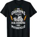 Some Grandpas Play Bingo Real Grandpas Ride Motorcycles T-Shirt, L