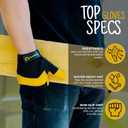 WESTWOOD FOX Gardening Working Gloves Leather Safety Thorn Proof Gloves for Mens & Women Flexible Heavy Duty Mechanic Gloves (Small, Yellow)