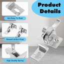 10 Pcs Brass Heavy Duty Cabinet Door Latch Closets Door Elbow Latch Cabinet Latch with Mounting Screws Hardware for Bedroom Bathroom Window Catch (Silver)