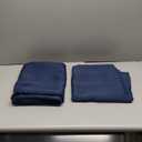 Navy Blue Curtains for Living Room - Grommet Thermal Insulated Full Room Curtains with Black Liner for Bedroom, Set of 2 Panels, W52 x L84 Inch