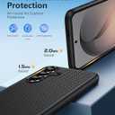 FNTCASE for Samsung Galaxy S26 Case: Military Grade Drop Protection, 14ft Drop Protective, Screen Protector Included, Anti-Slip Texture TPU+PC Dual Layer Shockproof Phone Case Cover (Black)