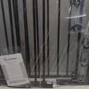 COMOMY 42" Extra Tall Baby Gate for Stairs Doorways, Fits Openings 29.5" to 40.6" Wide, Auto Close Sturdy Safety Dog Gate for House, Pressure Mounted Easy Walk Through Pet Gate with Door, Black