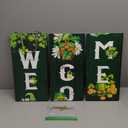 WovWeave St. Patrick's Day Porch Sign Green Wooden Welcome Porch Decor Shamrocks Door Sign 47 Inch Welcome Hanging Decor St. Patrick Decoration Outdoor Indoor for Party Front Door Wall Home(Gnome)