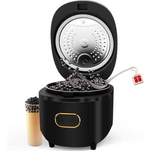 WantJoin Boba Maker Machine Commercial Boba Cooker Commercial Boba Pearl Maker for Bubble Tea Milk Tea Boba Pot for Tapioca Pearls for Restaurants Milk Tea Stores Dessert Stores Lounge Bars 110V, 5.3 Quarts