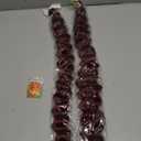 Wine Red Boho Curly Braiding Hair Pre Stretched Deep Ocean Wave Crochet Hair Boho Braids 24 Inch 2 Packs Synthetic Havana Curls Wavy Braiding Hair 99j Bohemian Crochet Braids Hair Extensions