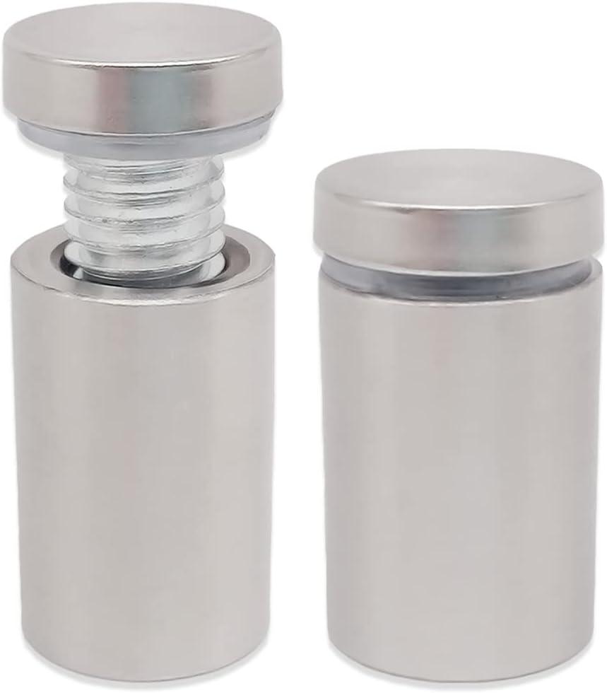 Lantee 5/8" x 1-5/8" Stainless Steel Standoff Screws  Heavy-Duty Sign Mounting Hardware for Acrylic, Glass, and Metal (16 x 40mm, 20 Pcs)