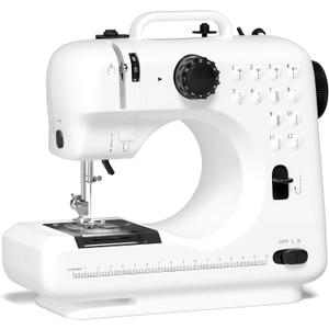 Beginner Sewing Machine, 12 Built-in Stitches with Foot Pedal, 2-Speed Control, Portable Mini Sewing Machine for Home Travel Use & Sewing Enthusiasts 