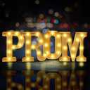 Prom Decorations 2026, 4 Pcs LED 3D Extra Large Light Up Letter Signs, Marquee Light Letters for 2026 Graduation & Prom Party Supplies(White)