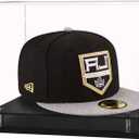 WANLIAN Clear Hat Display Case,Self-Assembly Acrylic Baseball Cap Holder Stand with Stainless Steel Risers, Perfect for Sports Caps & Mini Helmets (Assembly Required) (8.6x7.9x7 inch)