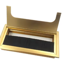 Bronze Aluminum Alloy Desk Cable Grommet Cover 16x8x3cm Rectangle Wire Hole Outlet Port