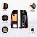 LED Tail Light for Ford F150 1997-2003, F150 Heritage 2004, F250 Light Duty (7 Lug Nut) 1997-1999, F250 F350 F450 F550 Super Duty 1999-2007, Rear Taillight Assembly, F85Z13404CA, FO2800117, FO2801117