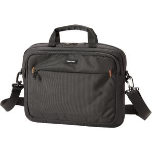 Amazon Basics Laptop Tablet Carrying Case with Shoulder Strap and Grab Handles, 14-inch, Black, Compartments for Storage