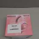 Gaming Headset with Microphone for Pc, Xbox One Series X/s, Ps4, Ps5, Switch, Stereo Wired Noise Cancelling Over-Ear Headphones with Mic, RGB, for Computer, Laptop, Mac, Nintendo, Gamer (Pink)