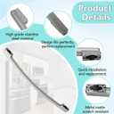 WR12X34310 Refrigerator Freezer Door Handle Replacement for GE Models Refrigerator Door Handle GNE25JSKLFSS GYE18JMLNFES,XNE25JSKNFSS for ge Freezer Handle Replacement WR01X25070 Door Handle Fasteners