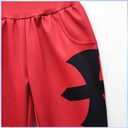 Boys Halloween Cartoon Outfit Red Long Sleeve Zipper Up Hoodies Novelty Pants Set (Red)