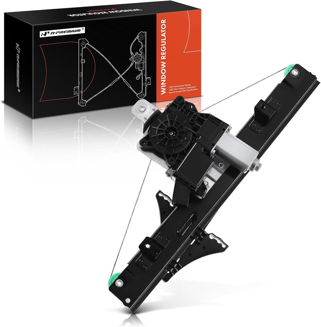 A-Premium Power Window Regulator with Motor Rear Passenger Side Compatible with Buick Lacrosse Chevrolet Malibu Malibu Limited 2010-2016 (with 7 Pins Connector, with Express Down Function)