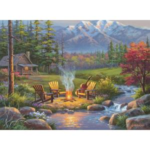 Ravensburger Riverside Livingroom Puzzle - Part of Great Outdoors Series | Unique 300 Piece Challenge for Adults | Softclick Technology Eco-Friendly Materials