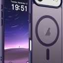 beuxece Magnetic for iPhone 17 Air Case [Compatible with Magsafe] [Military Grade Drop Protection] [Anti-Fingerprint] Translucent Matte Shockproof Women Phone Case Cover, Deep Purple