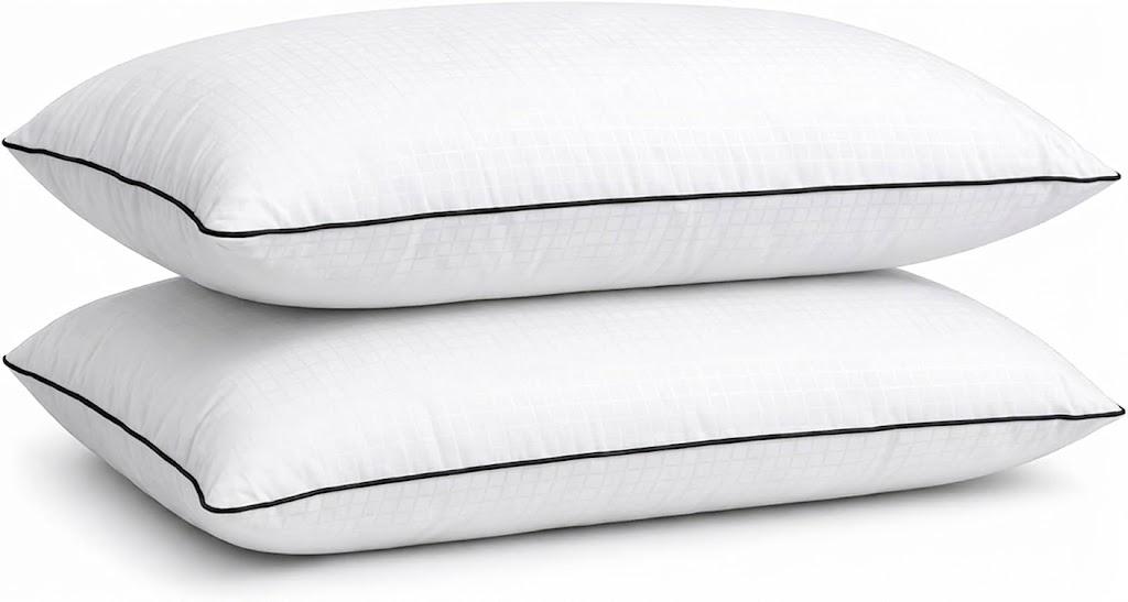 King Size Pillows Set of 2 – Bed Pillows for Sleeping, Down Alternative Pillows, Soft Yet Supportive, Maintains Loft, Hotel Quality, Machine Washable