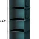 YOUDENOVA Hanging Closet Organizer, 6-Shelf Closet Hanging Storage Shelves, Green