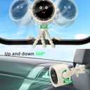 Stroller Fan Portable, Personal Fan for Travel, Digital display, Detachable 5 Speeds Rechargeable 360 Rotate Flexible Tripod Fan, For Home Office Stroller Camping - Rice White