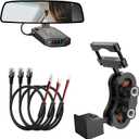 Radar Detector Mount,Rearview Mirror Rod Radar Mounting Bracket+Rearview Mirror Hard Wire Power Cord kit16,with Inline Fuse (for Radar Base with EZ Magnet Connection)