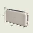 bella 2 Slice Slim Toaster, Fits-anywhere Kitchenware, 6 Setting Shade Control with Reheat & Cancel Buttons, Fits sourdough, 10 Long Slot, Anti Jam & Auto Shutoff, 900 Watt, Oatmilk