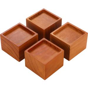 3-Inch Solid Pine Furniture Risers  2000LBS Capacity, Tool-Free Install, Natural Wood Design for Beds, Sofas & Desks (3 Inch)