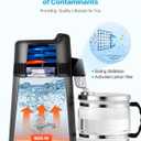 VEVOR Water Distiller, 6L/1.6 Gallon Larger Pure Water Purifier Filter for Home Table Countertop, 900W Glass Pot Distilled Maker, Stainless Steel Interior Drinking Machine to Make Clean Water