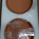 Suwimut 10 Pack Terracotta Pot Plant Saucer, 6 Inch Round Terra Cotta Planter Saucers for 5 Inch 5.5 Inch 6 Inch Flower Pot with Drainage Hole, Small Clay Planter Drip Trays for Indoor, Outdoor Plants