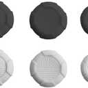 3in1 Anti-Slip Thumbstick Grips for PS5 PS4 Pro Controller, for Xbox One X Game Wireless Controller Switch Pro Thumb Soft Silicone Cover Caps (White and Grey)