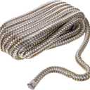 Seachoice Double-Braid Nylon Dock Line (1/2" x 25', Gold/White)