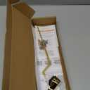 Hygie Rinse Metal Toilet Handle Lever Flush Replacement, 1 PCS Universal Side Mount Toilet Handle with Stainless Steel Flapper Chains, Toilet Repair Kit, Shiny Gold